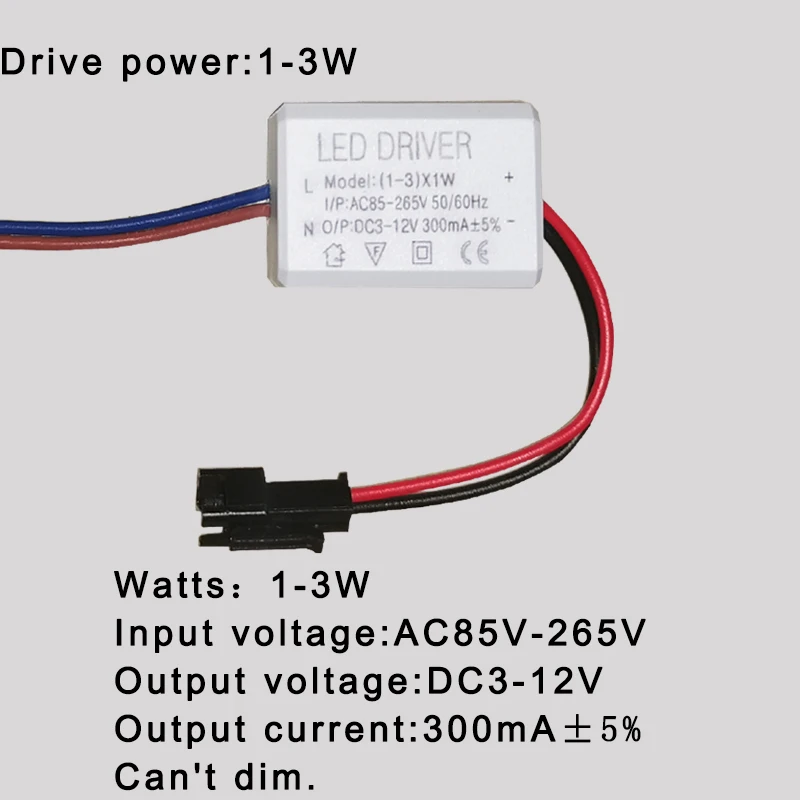 1w 3w 5w 7w 15w 18w 24w 36w AC85-265V netzteil led treiber 300ma adapter transformator schalter für led-leuchten