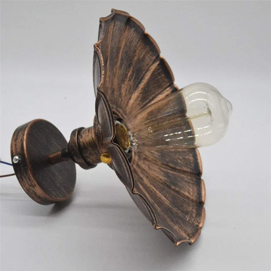 Retro E27 Loft Ceiling Light Vintage Flush Mount Industrial LED Ceiling Lamp Shade for Home Bar Cafe Shop Lighting Fixture