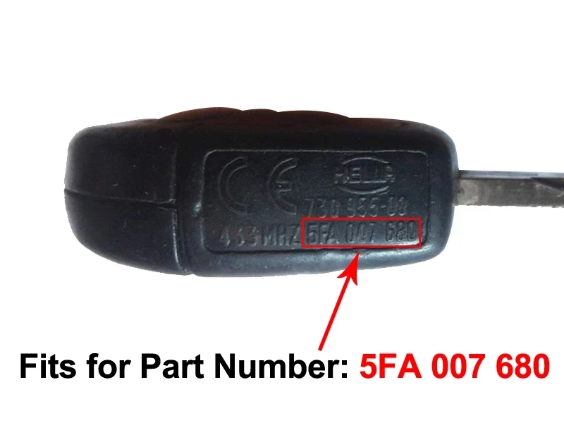 KEYECU P/N: 5FA 007 680 Upgraded ID48 Chip 433MHz Flip Key Remote For VW Bora Polo Toledo Leon Lbiza Cordoba Arosa Alhambra Golf