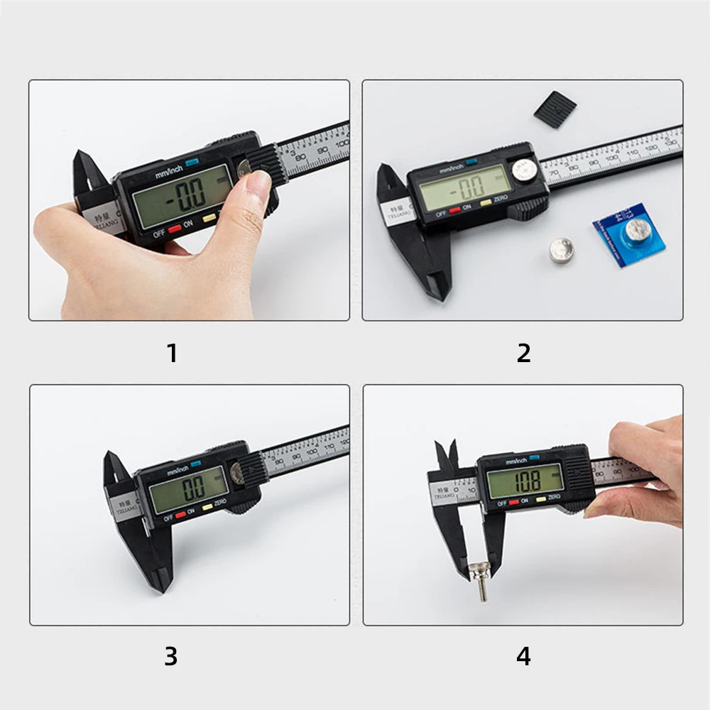 150Mm Chống Trơn Trượt Đo Công Cụ Màn Hình Hiển Thị Kỹ Thuật Số Vernier Caliper Cho Chính Xác Đo Chính Xác Cụ Phần