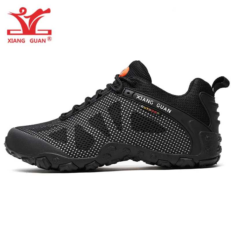 Men Hiking Shoes Women Mesh Air Breathable Trekking Boots Trend Black Hunting Tactical Climbing Sports Outdoor Walking Sneakers