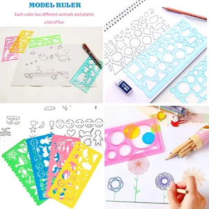 Spirograph Drawing Stencil Set for Kids, Painting Template, Ruler, Crafts, Creative Children, Educational Toy, Gift for Boys and Girls 12 Main Sales Toys Children's Girl - №9