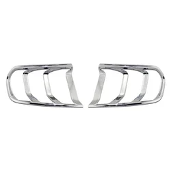 A pair Chrome mustang body kit Car Taillight Decorative Frame Cover tail lamp Trim bezel surrounder For Ford Mustang 2015-2017