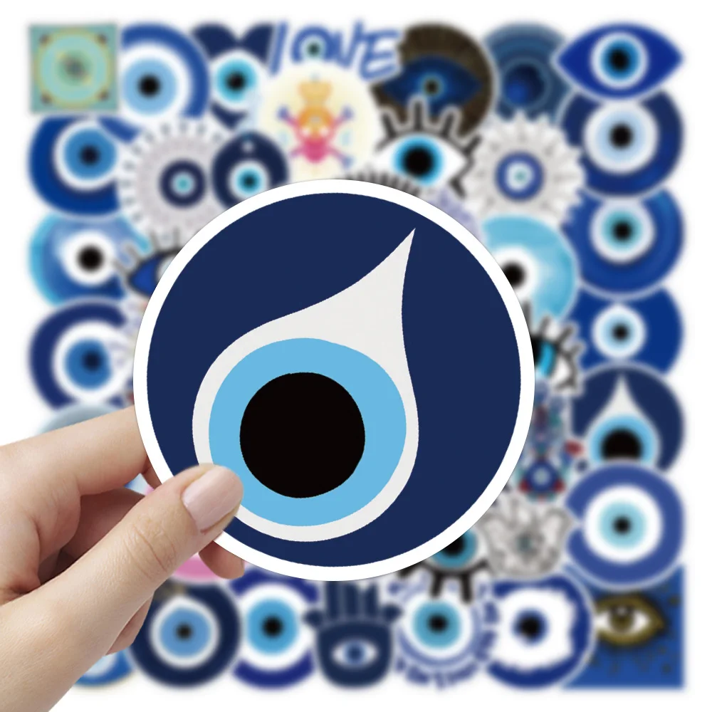 10/30/50pcs Cool Turkish Evil Eye Graffiti Stickers Aesthetic Cartoon Decals Kids Toy DIY Diary Laptop Luggage Phone Car Sticker