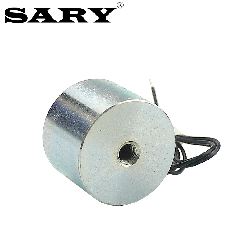 DC 12V round electromagnet 24V solenoid coil suction 2.5KG small solenoid magnet