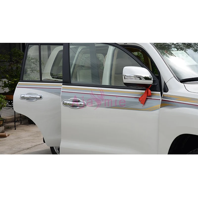 Chrome Car Styling Door Handle Cover With Smart Key Holes 2016 2017 2018 For Toyota Land Cruiser 200 Accessories