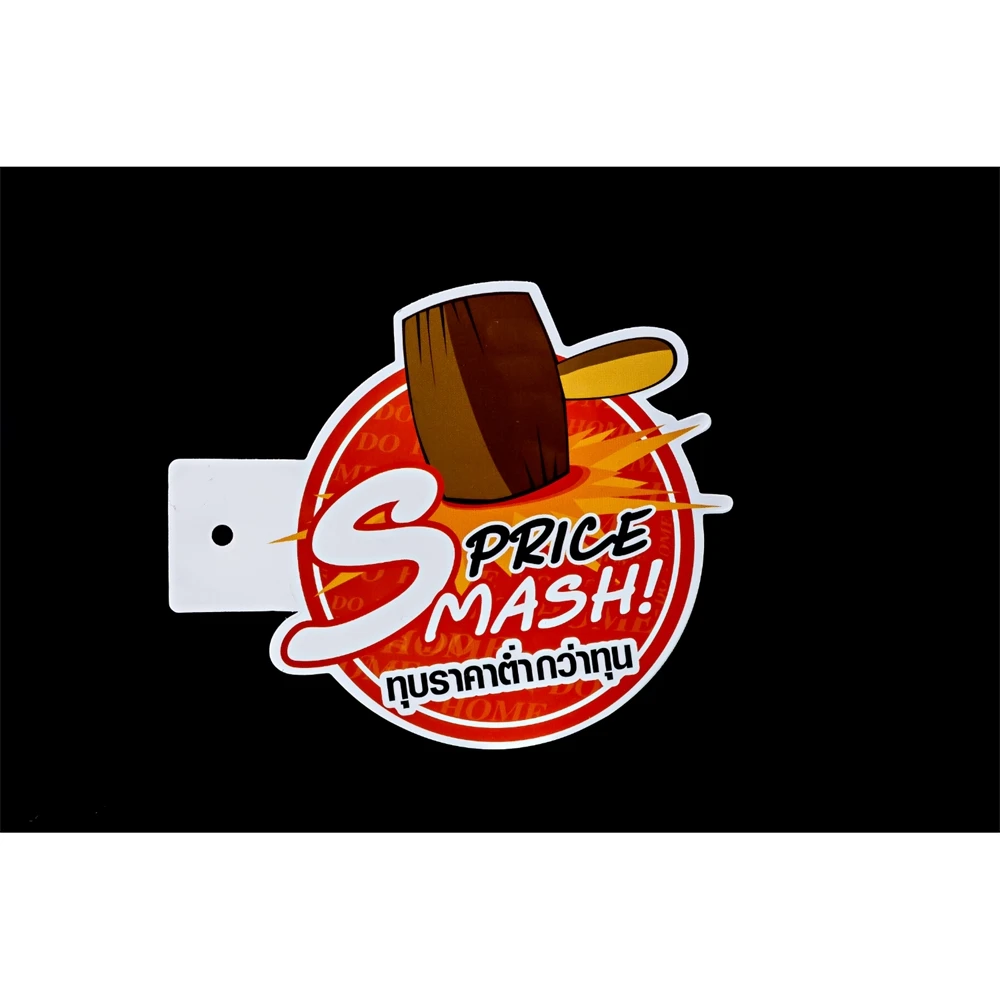 Supermarket Plastik Rak Pembicara Tanda Tag Besar dengan Sudut Kanan Bendera Rak Wobbler