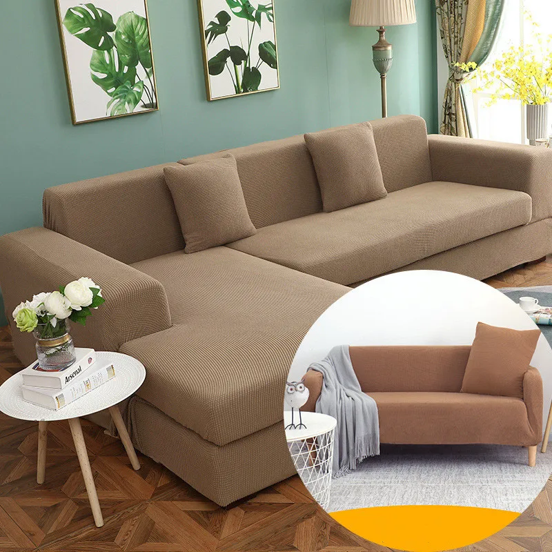 12 Colors Tight Wrap Sofa Cover Elastic Needs Order 2 Pieces Sofa Cover If L-style Sectional Corner Sofa Capa De Sofa