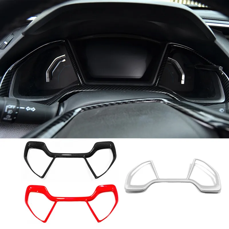 

For Honda Civic 10th 2016 2017- 2020 Accessories ABS Plastic Car Dashboard Frame Decoration Cover Trim Sticker Car Styling