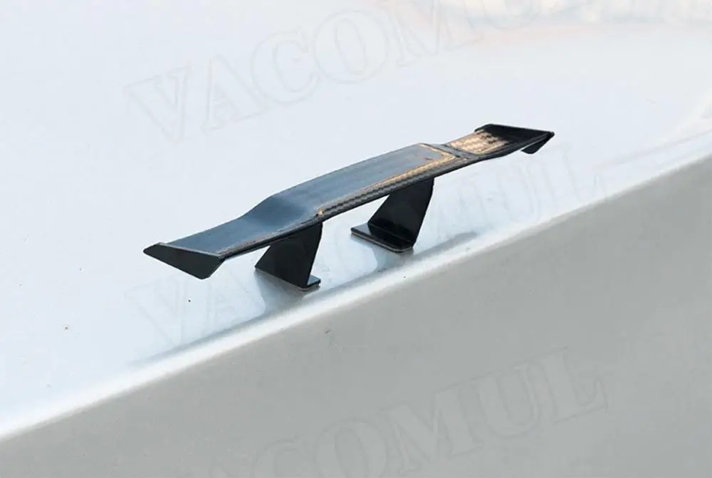 Carbon Look Car Rear Spoiler Mini Wings Small Model Decoration ABS Auto Accessories Black Blue Red White Grey GT Style Winglet