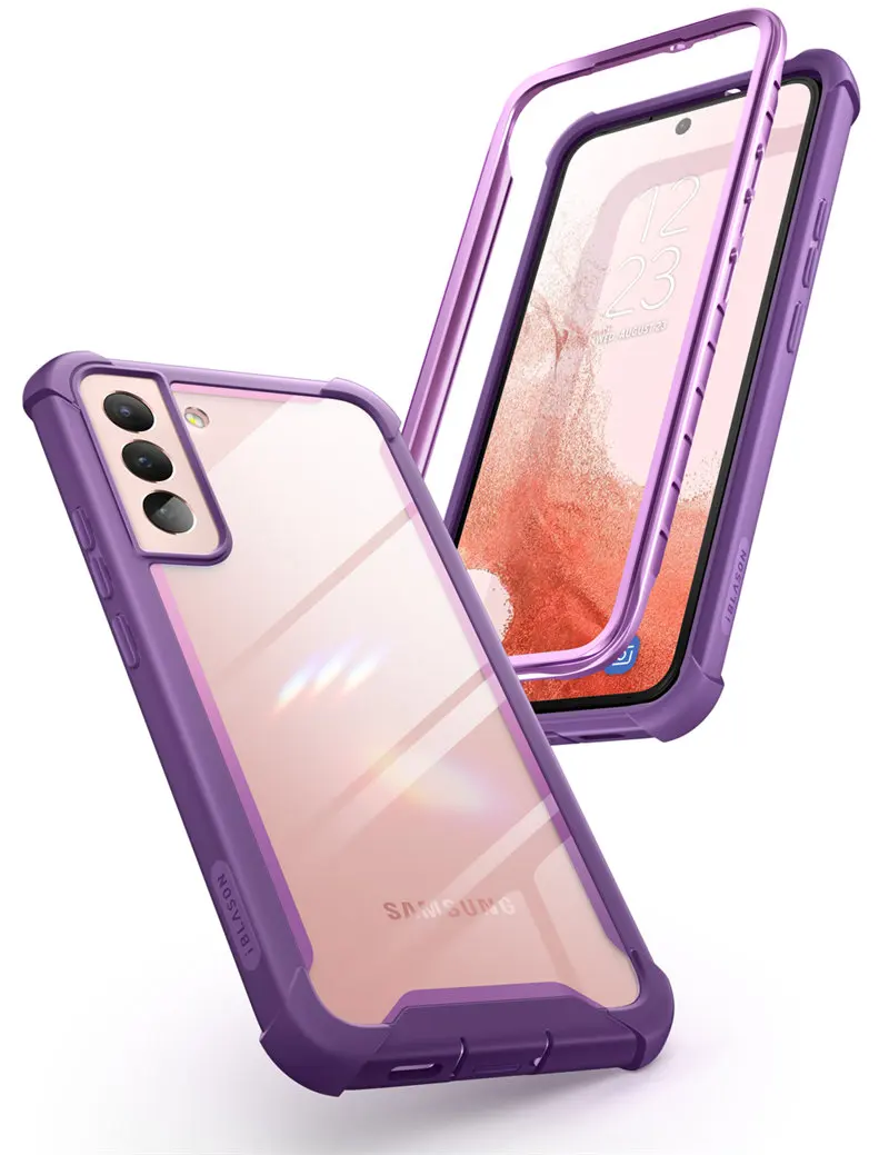 For Samsung Galaxy S22 Case 6.1inch (2022 Release) I-BLASON Ares Full-Body Rugged Bumper Cover WITHOUT Built-in Screen Protector