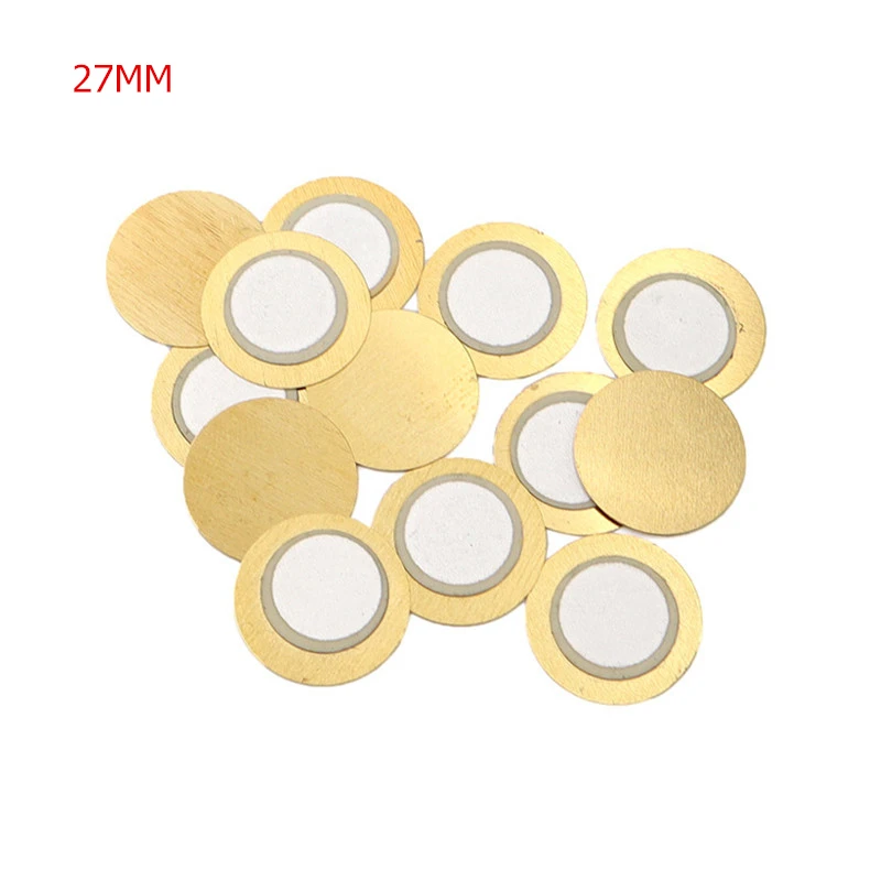 10 Pçs/lote 27MM cobre 18MM campainha de alarme Buzzer piezoelétrico Cerâmico, Cerâmica Piezo orador campainhas para o reparo de DIY