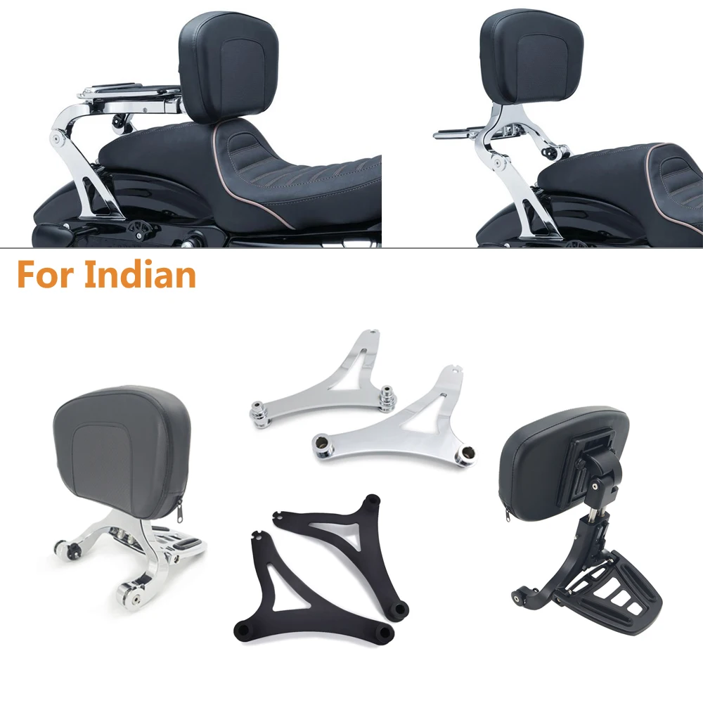 Motorcycle Backrest & Mount Kits Multi-Purpose Driver Passenger Backrest For Indian Scout Chief Vintage 2014-up