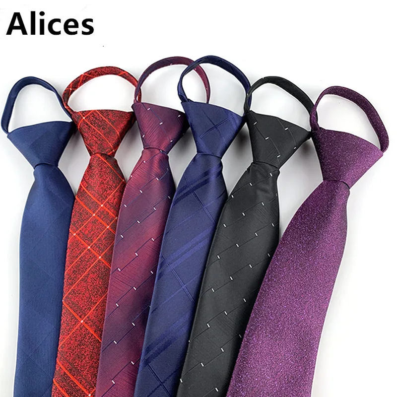 

New 7cm Mans Tie Paisley Slim Skinny Ties Jacquard Zipper Necktie Easy To Pull Designer Tie Wedding Party Gifts for Men