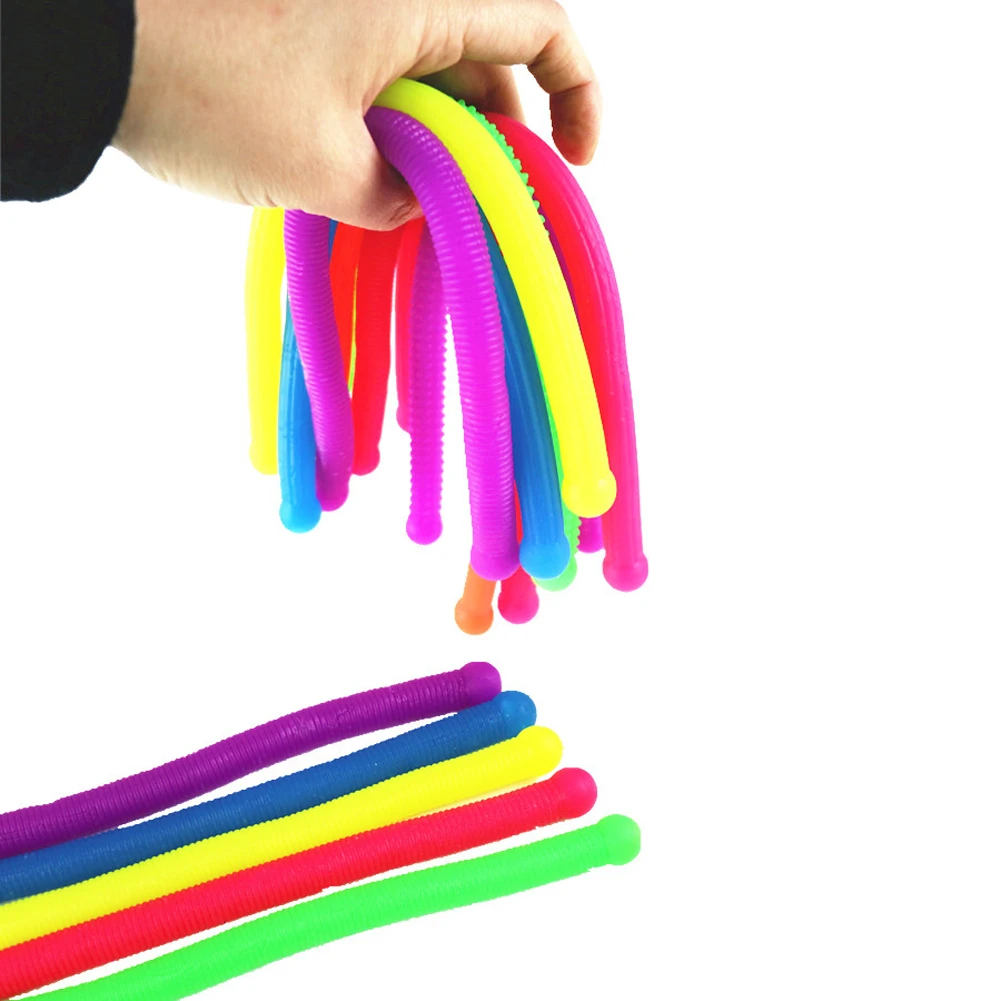 1Pcs/Set Soft Rubber Sausage Noodle Elastic Rope Toys Stretch String Decompression Toy Stretchy Finger Relief Stress Vent Toys