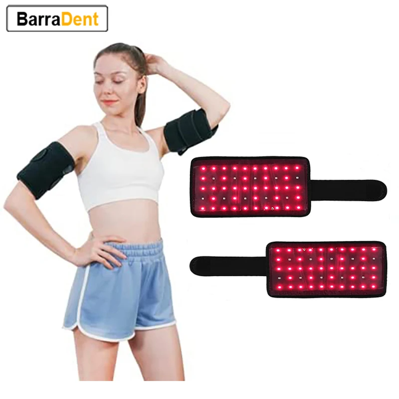 2PCS Infrared Red Light Therapy Arm Belt Slimming Wearable Knee Elbow Pads For Waist Back Shoulder Arthritis Tendonitis