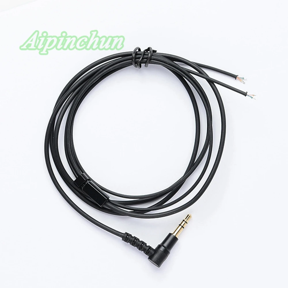 Aipinchun 3,5mm 3-Pole Biegen Jack DIY Kopfhörer TPE Audio Kabel Kopfhörer Reparatur Ersatz Schnur LC-OFC Draht Core schwarz