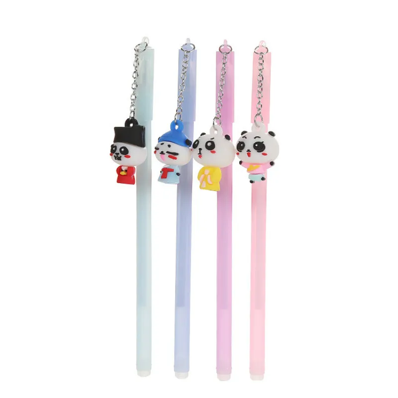 

50PCS Student Pendant Gel Pens Creative Retro Figure Pendant Water Pen Lovely Learning Stationery Office Supplies Signature Pen