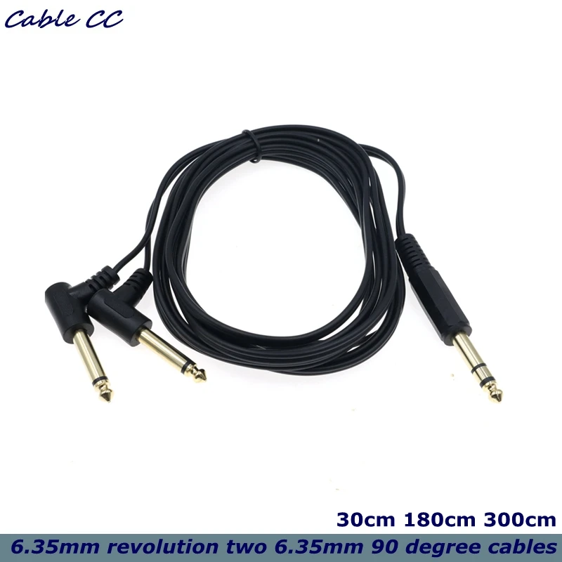 3m para micrófonos de guitarra acústica 6,35mm 1/4 pulgadas macho TRS estéreo a Dual 6,35mm 1/4 "macho Mono Y Splitter Cable de Audio