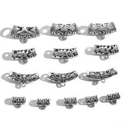 10pcs 11/22/25/26mm Tibetan Silver Tube Beads Metal Spacer Beads Hollow Tube Charms for Jewelry Making DIY Bracelet Necklace