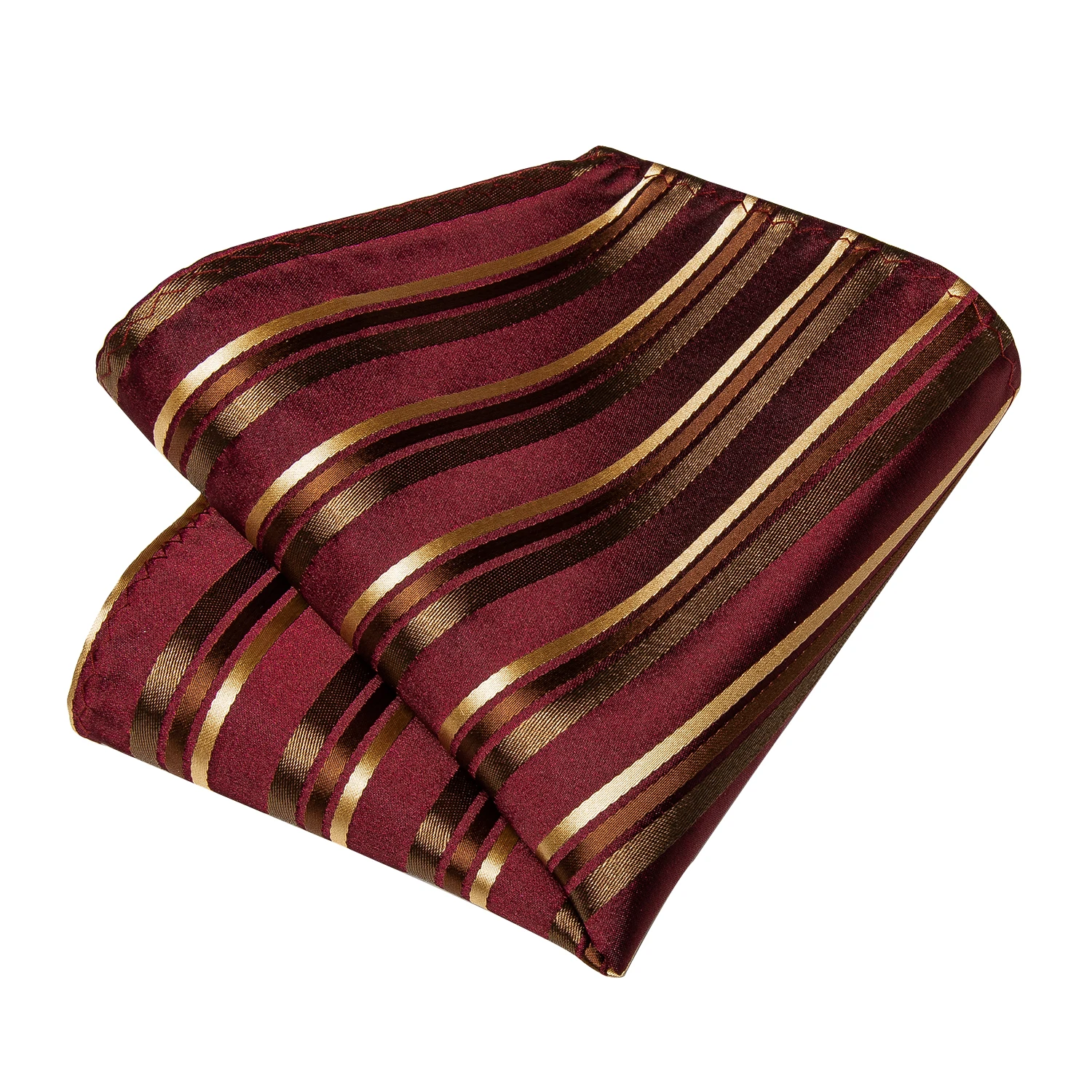 Gold Striped Red herren Krawatten Business Hochzeit Hals Binden Tasche Platz Manschettenknöpfe Krawatte Ring Geschenk der Männer Gravata DiBanGu – Detail 16