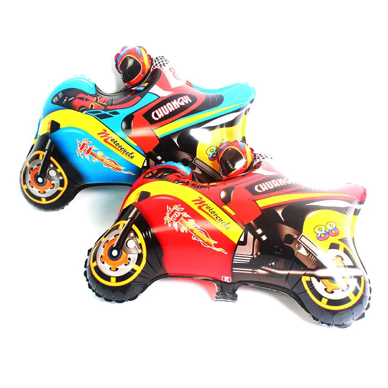 New Cartoon Model Helmet Motorcycle Aluminum Balloon Children 's Party Toys