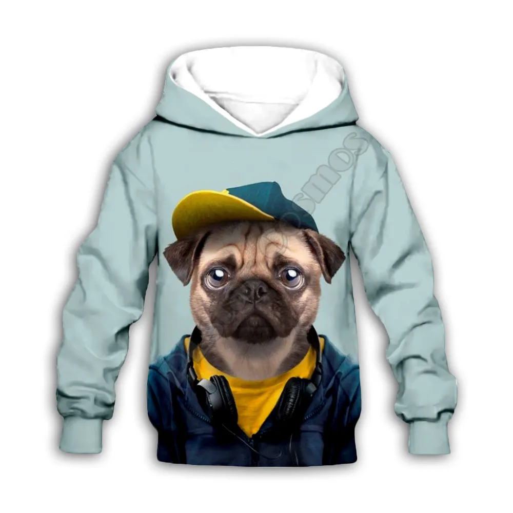 

Pug 3d printed Hoodies family suit tshirt zipper Pullover Kids Suit Sweatshirt Tracksuit/Pant Shorts 06