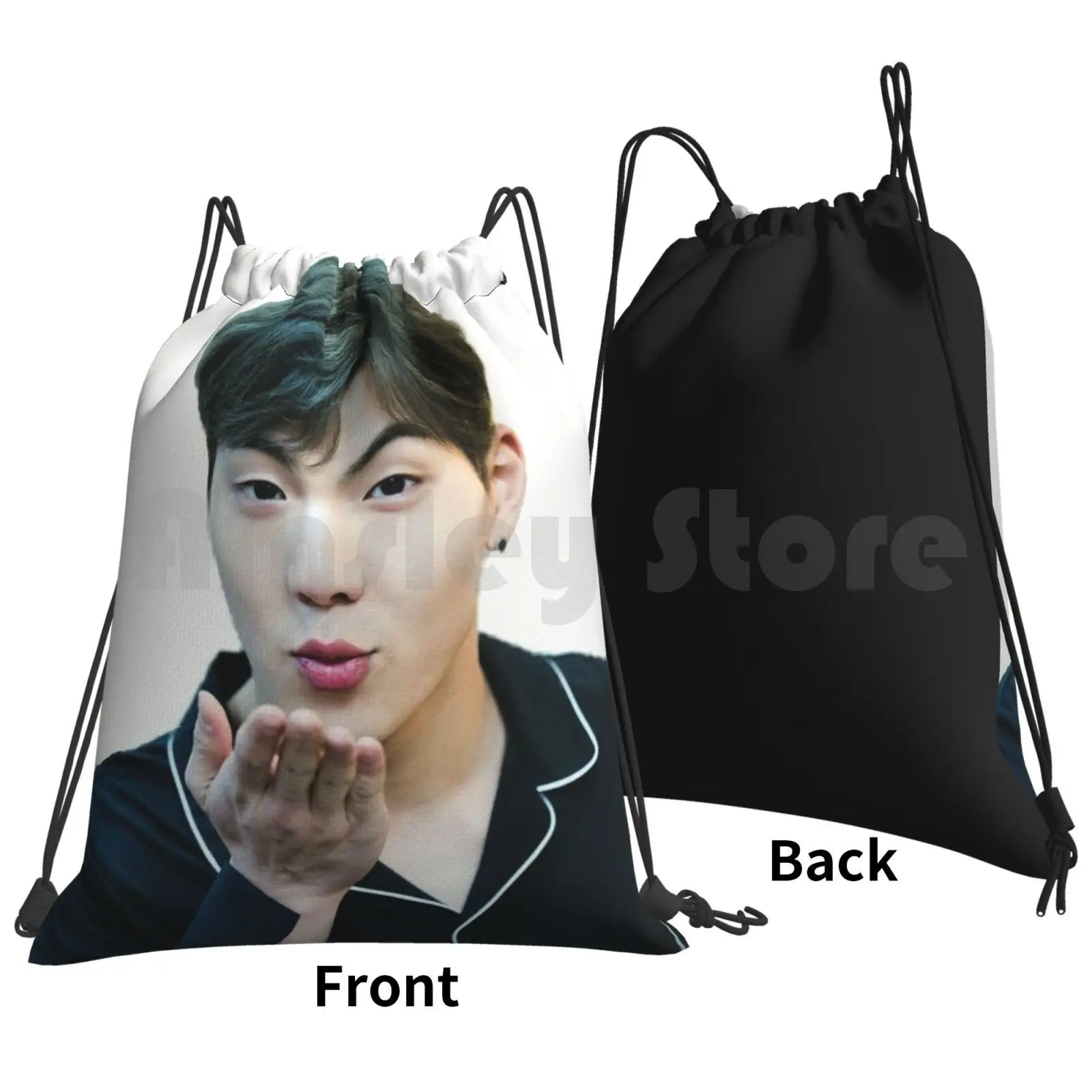 Shownu Backpack Drawstring Bags Gym Bag Waterproof Monsta X Kpop Jooheon Wonho Shownu Hyungwon I M Minhyuk Kihyun Got