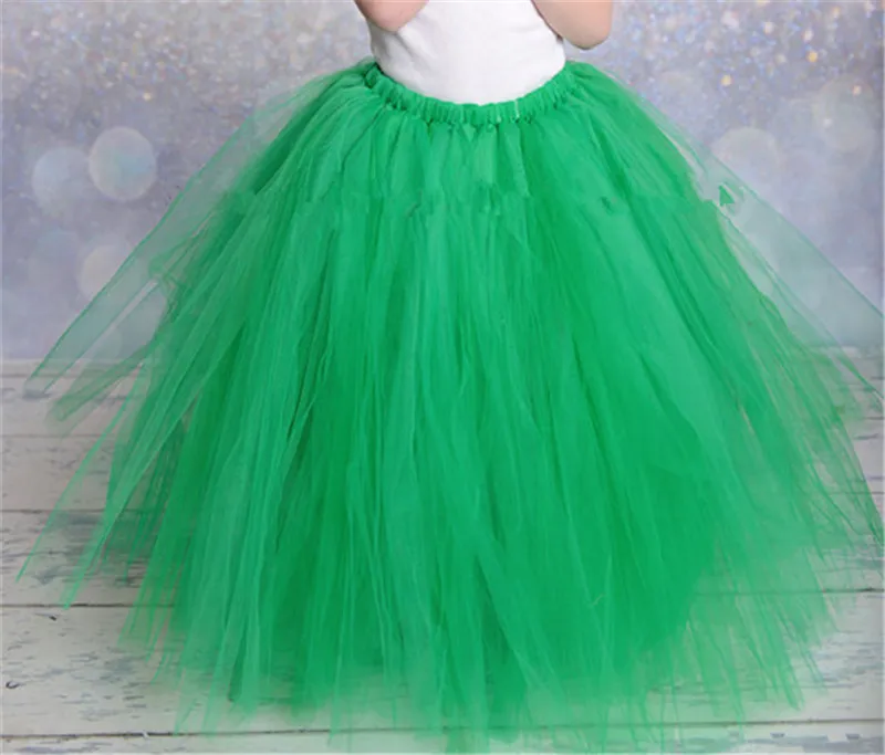 Girls Purple Long Tulle Tutu Skirt Kids Dance Pettiskirt Underskirt Tutus Children Christmas Birthday Party Costume Skirts Cloth