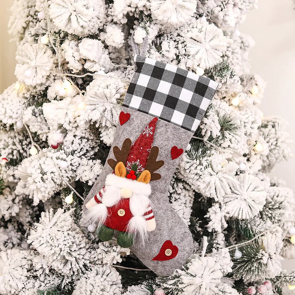 Medias de Navidad personalizadas de gnomos, conjunto de medias de familia, con nombre, regalo de Navidad