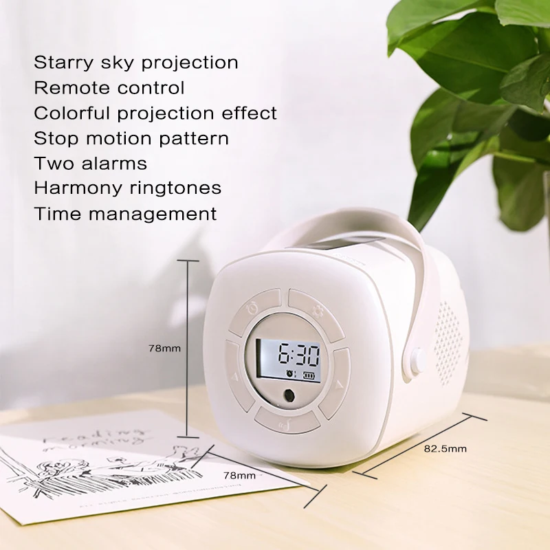 24 Patterns Projector Clock Children Room LED Stars Electronic Clock New Student Alarm Clock Music Night Color Change Lamp Clock