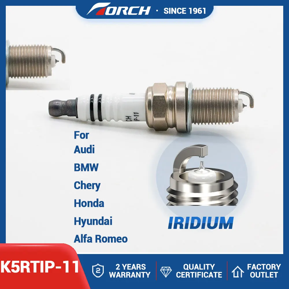 Car Accessories Torch K5RTIP-11 Iridium Platinum Spark Plug Fit for Chevrolet Toyota Audi Suzuki Mitsubishi Honda Power Candles