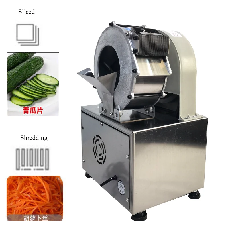 Commercial vegetable carrot slicer cutting lotus root slices, potato slices, fruits and other slices and shredders