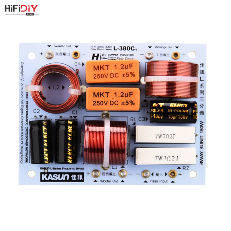 HIFIDIY LIVE Hi-Fi 2 3 4-drożny 3-elementowy zestaw głośnikowy (głośnik wysokotonowy + głośnik średniotonowy + głośnik niskotonowy) Głośniki audio Zwrotnica Filtry L-380C