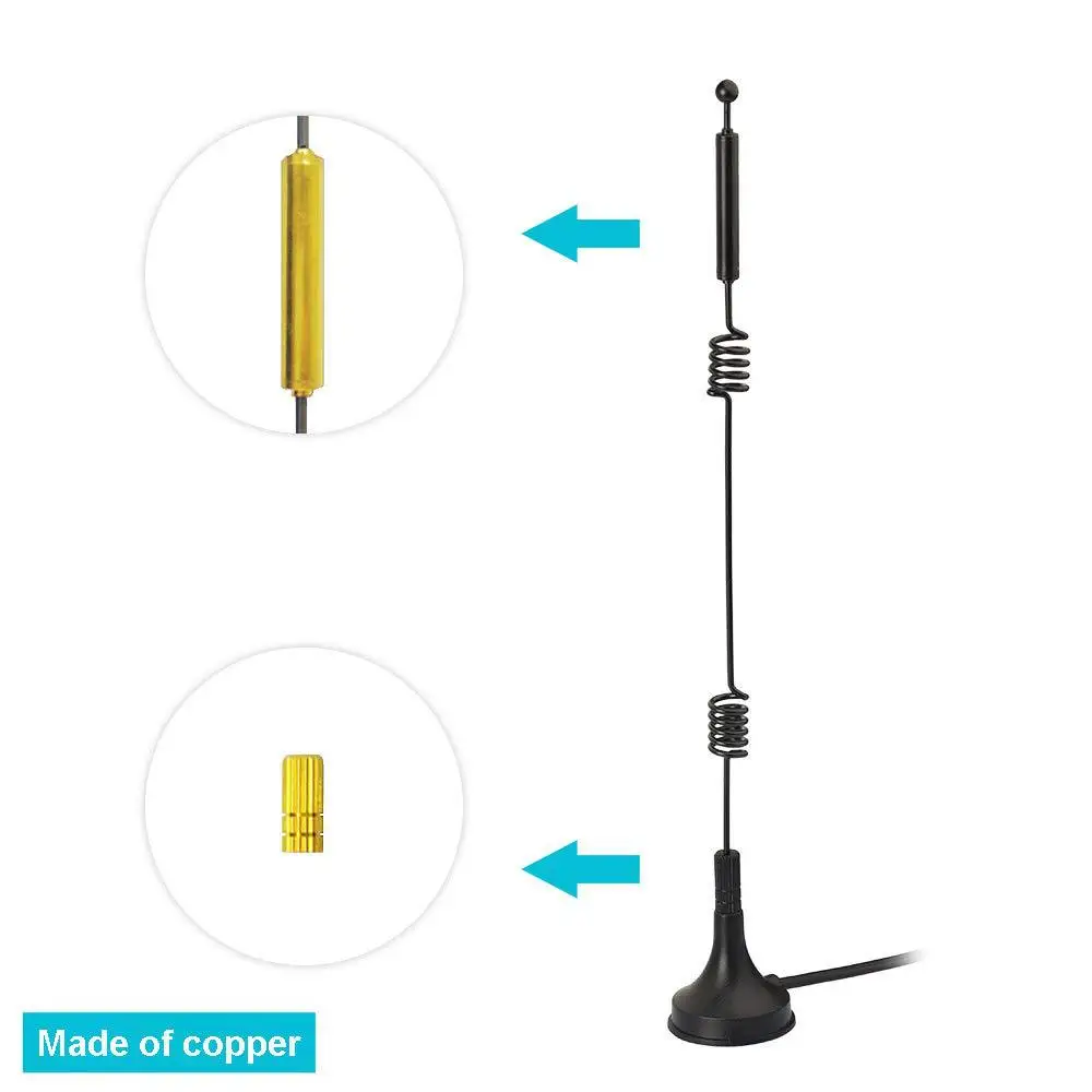 12dbi WIFI Antenna 2.4G/5.8G Dual Band Pole Antenna SMA Male With Magnetic Base for Router Camera Signal Booster