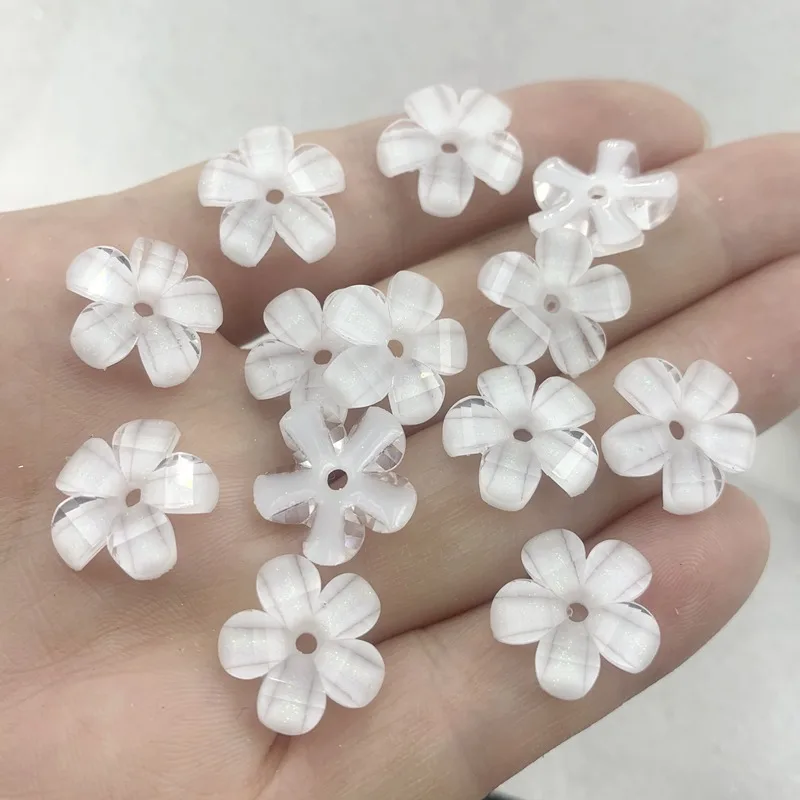 30pcs 16mm Resin Flowers Rhinestones  DIY Jewelry/ Craft Decoration(1 hole) -0T330