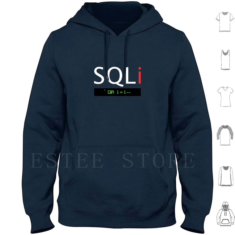 Sudadera con capucha de inyección Sql de manga larga Sqli Sql Injector Base de datos Leak Attack Hacker Hacker Bypass Servidor de inicio Haxor