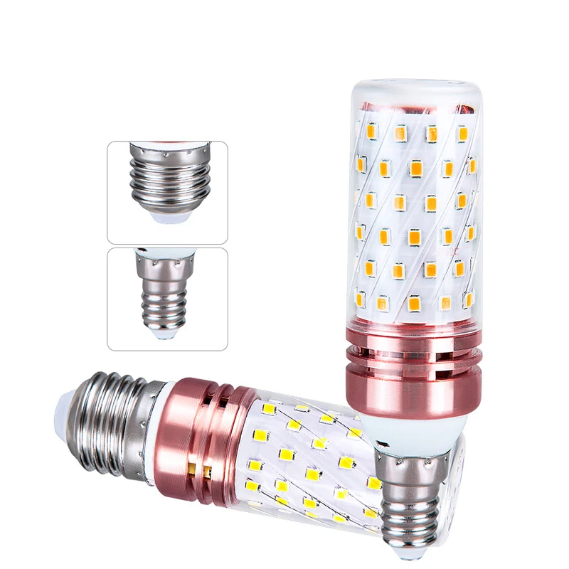 220V E27 E14 LED Corn Bulbs 12W 16W Candelabra LED Light Bulb Red Bllue Green Yellow Purple Small Screw Lamp Bulbs For Home