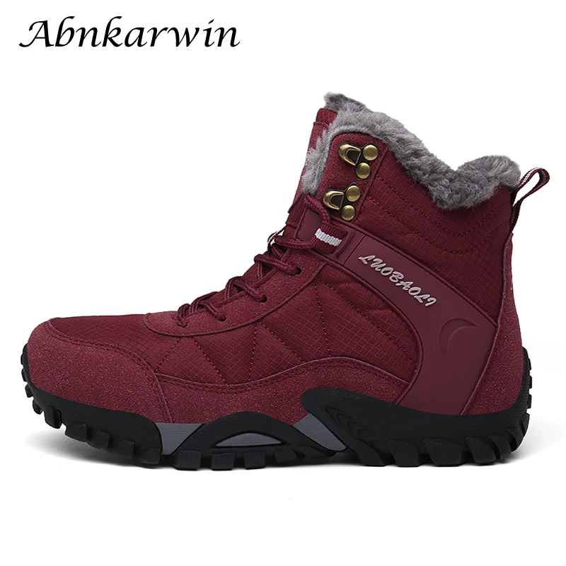 

Winter Hiking Shoes Plush Trekking Boots Women Mountain Camping Treking Woman Outdoor Trail Tracking Sneakers