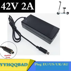 42V 2A Adapter Charger for 36v 10s 18650 battery pack connector with RCA8MM