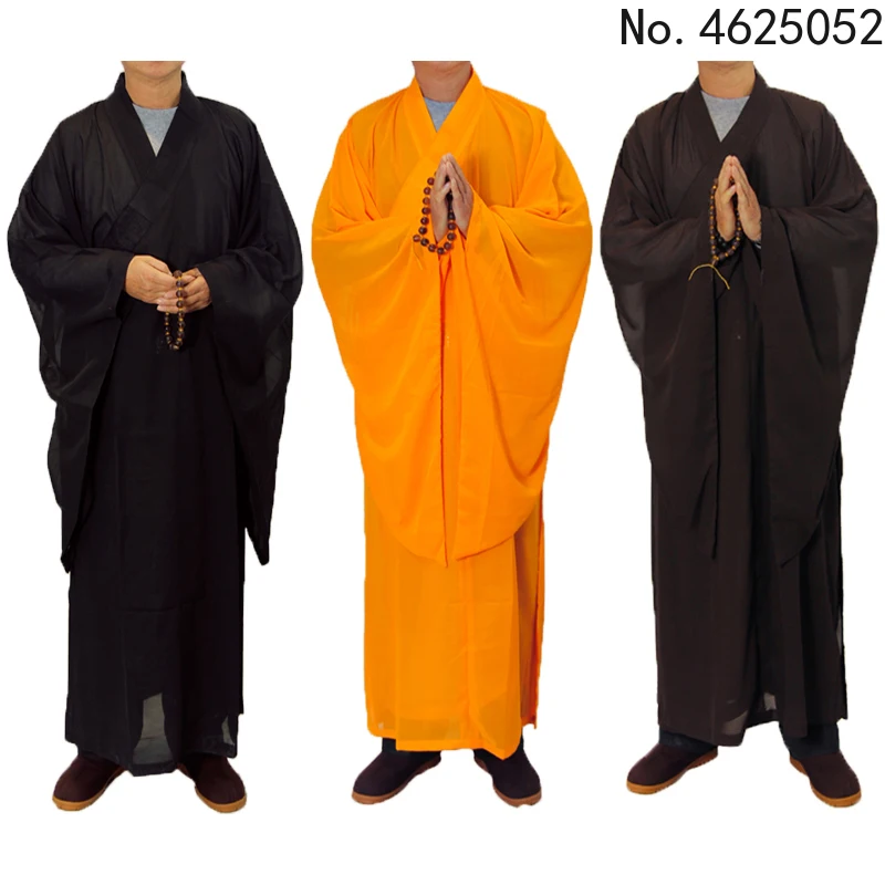 5 Colors Zen Buddhist Robe Lay Monk Meditation Gown Monk Training Uniform Suit Lay Buddhist Clothes Set