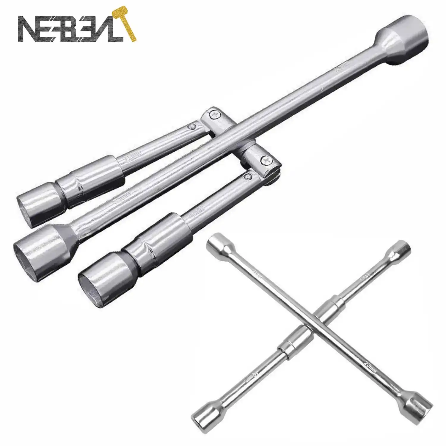 

Folding Cross Wrench Car Wheel Repair Tool 17mm/19mm/21mm/23mm Way Stowable Adjustable Portable Change Nut Tire Lug