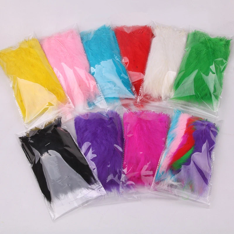 100pcs Rainbow-colored Natural Feathers Transparent Balloon Accessories Wedding Birthday Party decoration Balloon Accessories 55