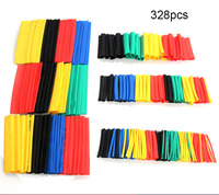 328PCS Heat Shrink Tubing shrinkable tube Black 2:1 Assortment Car Cable Sleeving Wrap Wire Kit Useful cable Electrical Tube