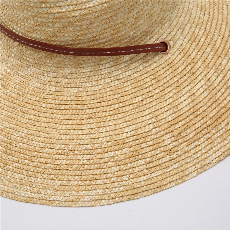 Summer Women's Big Ribbon Sun Hat Style Vintage Design Wide Side Straw Hat Solid Color Anti-UV Holiday Beach Hat