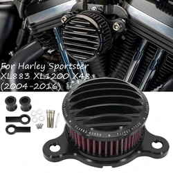 Filtro de admisión para motocicleta Harley Sportster XL, filtro de aire automático universal, manualidades, 883, 1200, 2004-2014