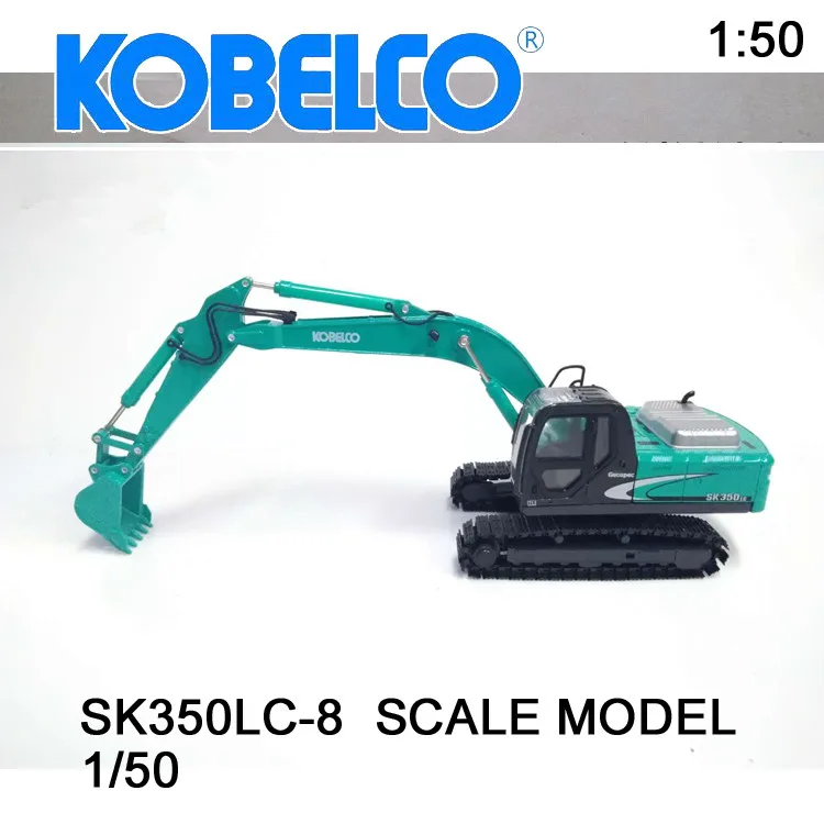 Collectible Diecast Model 1:50 Scale Kobelco SK350LC-8 Hydraulic Excavators with Metal Track Construction Vehicles Alloy Model