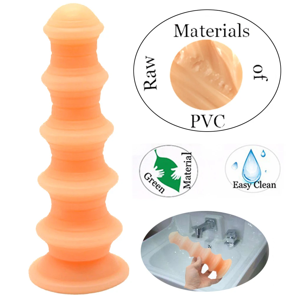 FAAK 21.5*5cm Big Anal Dildo Strong Suction Cup Female Masturbator Anal Beads Butt Plug Sex Toys for Women Men Adults Products