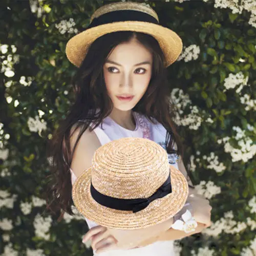 Summer New Women Girls Lovely Boho Sunhat Family Matching Beach Straw Hats Wide Brim Foldable Cap Travel Outdoor Casual Hats