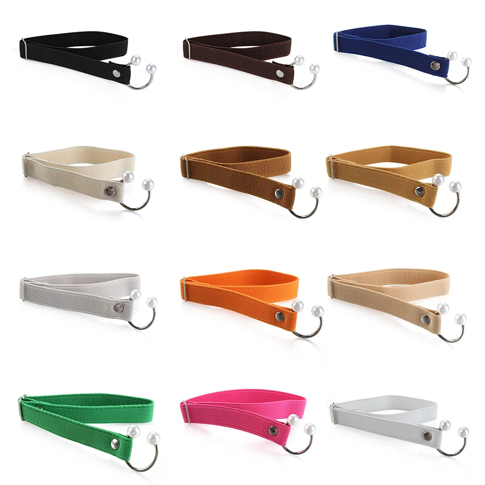 1 paar Frauen High Heels Einstellbare Elastische Schuh Strap Gürtel U-förmigen Perle Elastischen Faul Schnürsenkel Anti-drop heels Schuh Zubehör
